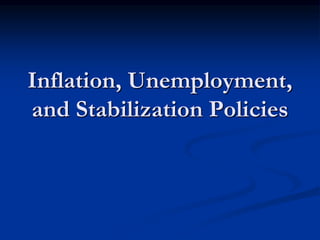 Inflation, Unemployment,
and Stabilization Policies
 