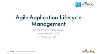 ®
1 | 11/21/2018 © Copyright 2006-2018 Inflectra Corporation
®
Agile Application Lifecycle
Management
Effimag Anniversary Event
November 8th, 2018
Wollerau, CH
 