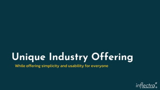 ®
Unique Industry Offering
While offering simplicity and usability for everyone
 