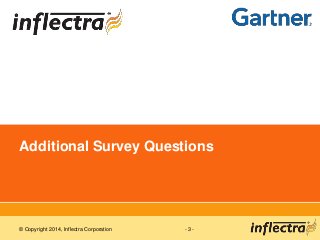 © Copyright 2014, Inflectra Corporation
Additional Survey Questions
- 3 -
 
