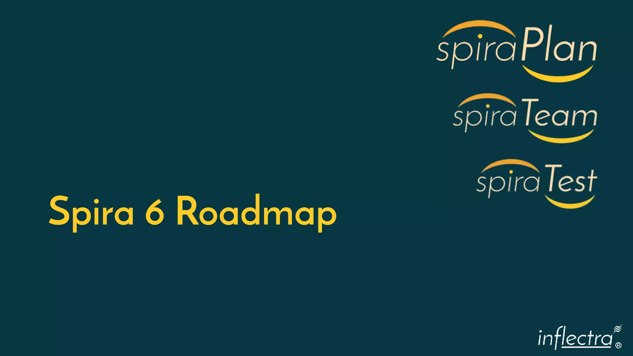 ®
Spira 6 Roadmap
 