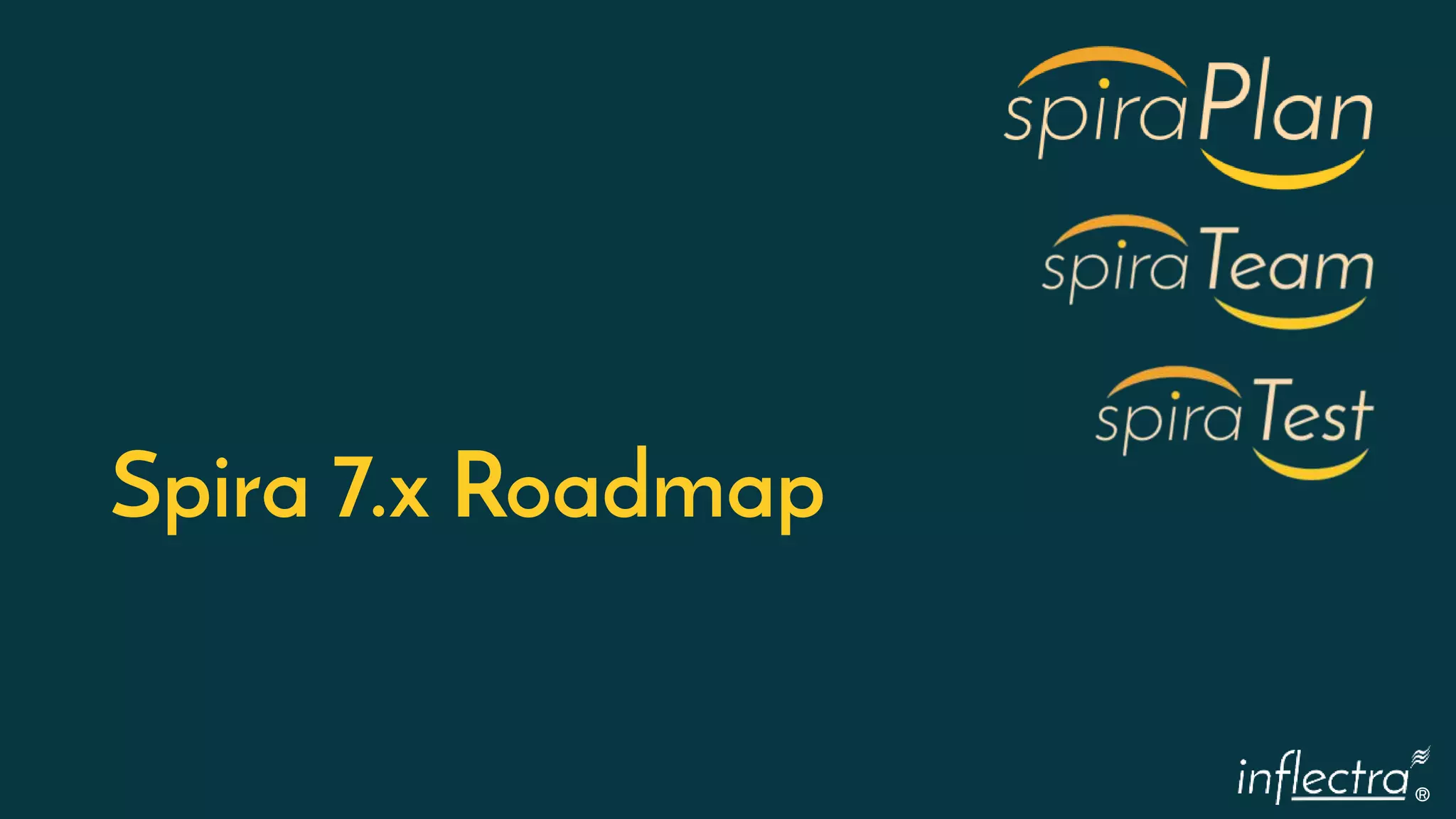 ®
Spira 7.x Roadmap
 
