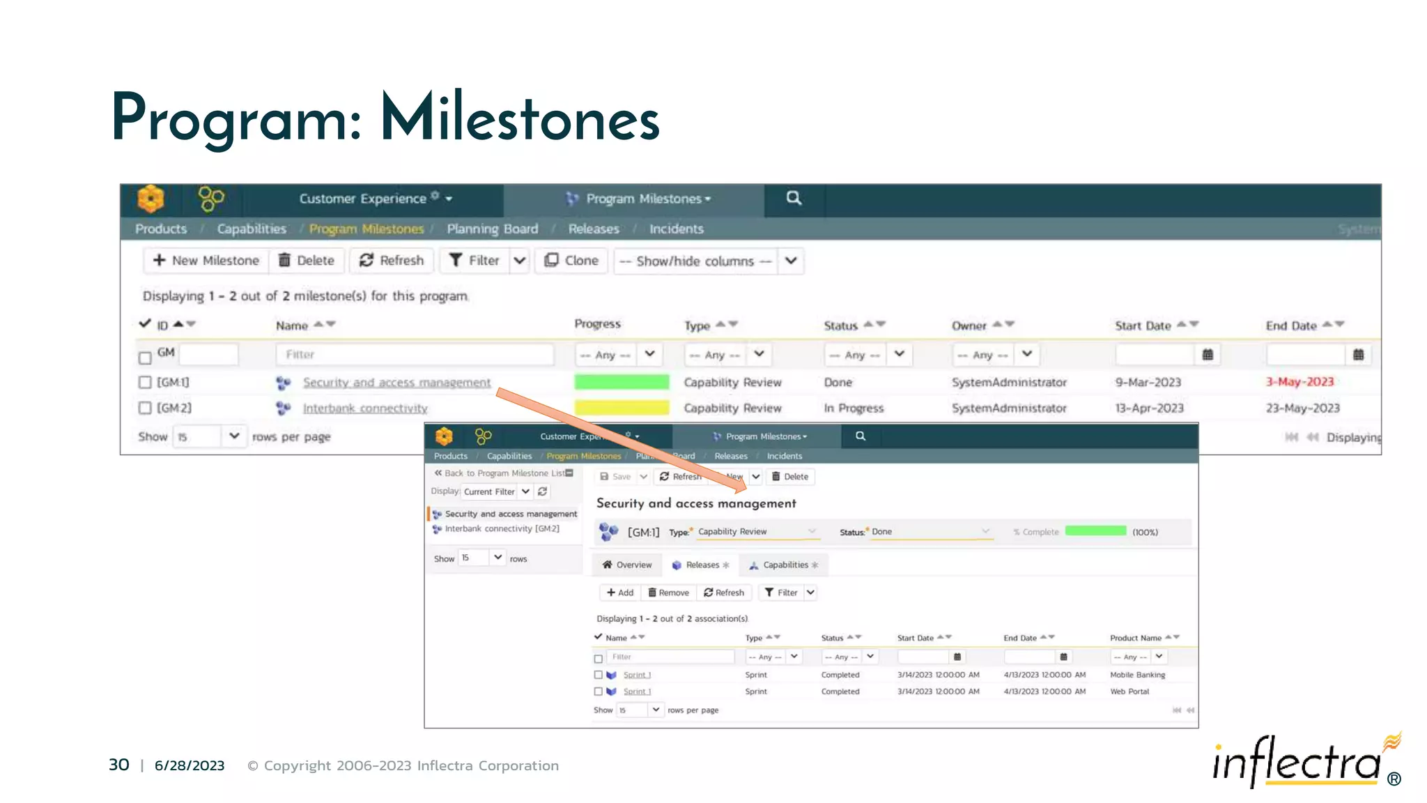 ®
30 | 6/28/2023 © Copyright 2006-2023 Inflectra Corporation
®
Program: Milestones
 