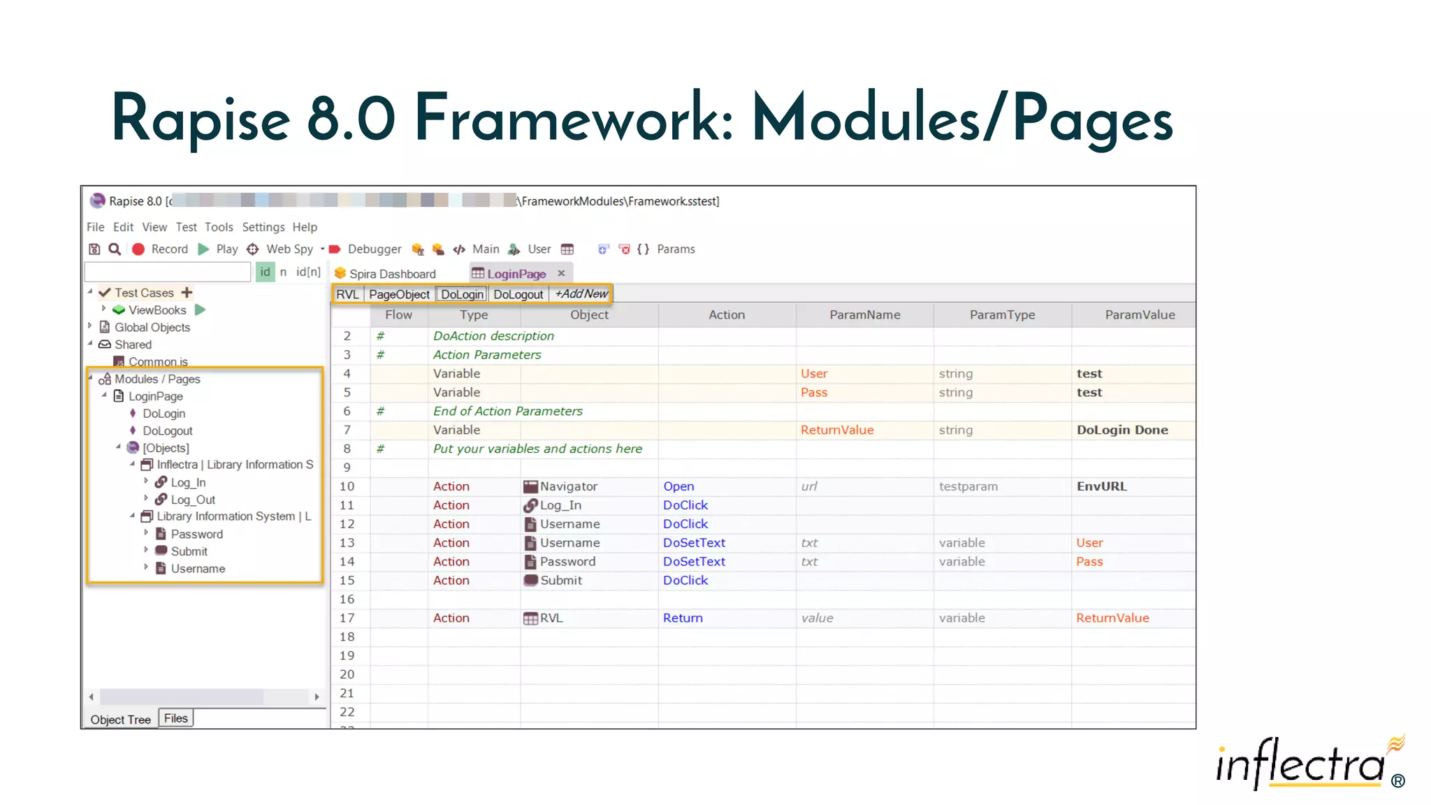 ®
®
Rapise 8.0 Framework: Modules/Pages
 