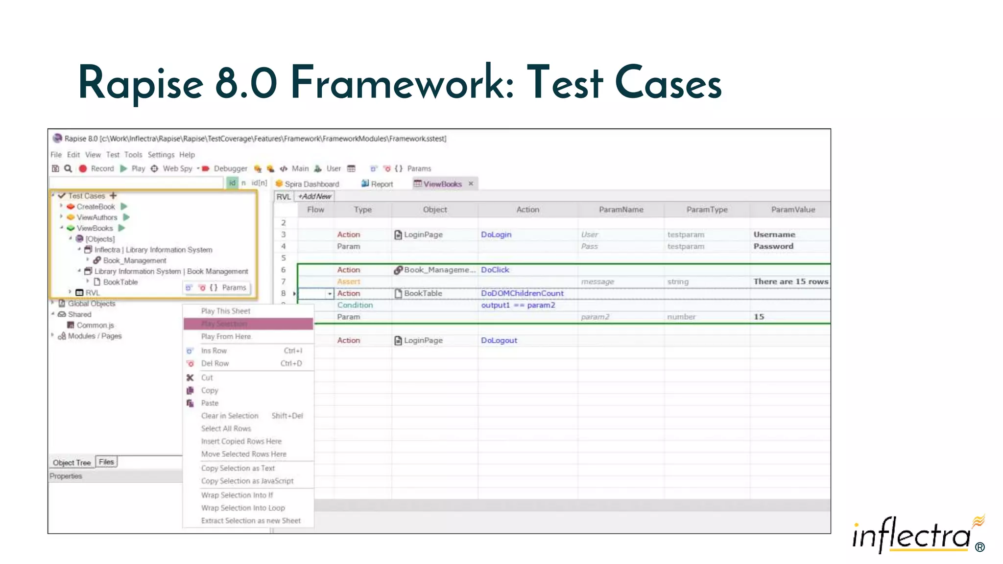 ®
®
Rapise 8.0 Framework: Test Cases
 