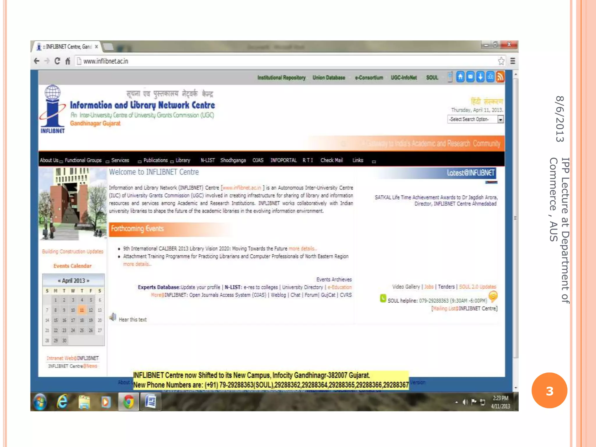 8/6/2013
IPPLectureatDepartmentof
Commerce,AUS
3
 