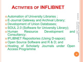 Inflibnet Library Inflibnet and ugc infonet digital library consortium ipp lecture -mks | PPT