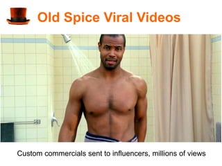 Old Spice Viral Videos




Custom commercials sent to influencers, millions of views
 