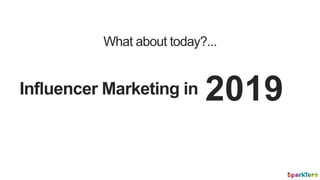 Influencer Marketing in 2019
What about today?...
 