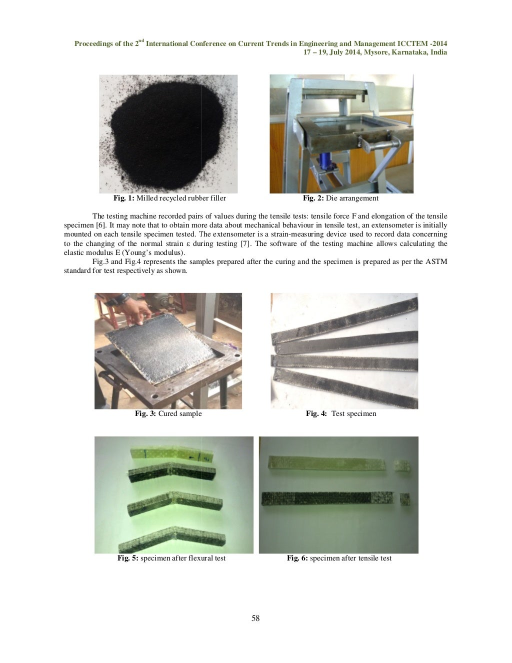INFLUENCE OF RECYCLED RUBBER FILLER ON MECHANICAL BEHAVIOUR OF WOVEN