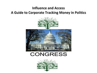 Influence and Access
A Guide to Corporate Tracking Money in Politics
 