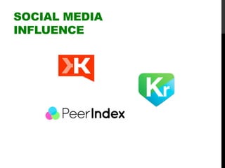 SOCIAL MEDIA
INFLUENCE
 