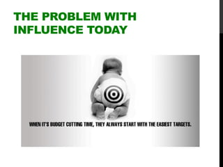 THE PROBLEM WITH
INFLUENCE TODAY
 