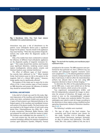 Influence of common fixed retainers on the diagnostic quality of ...
