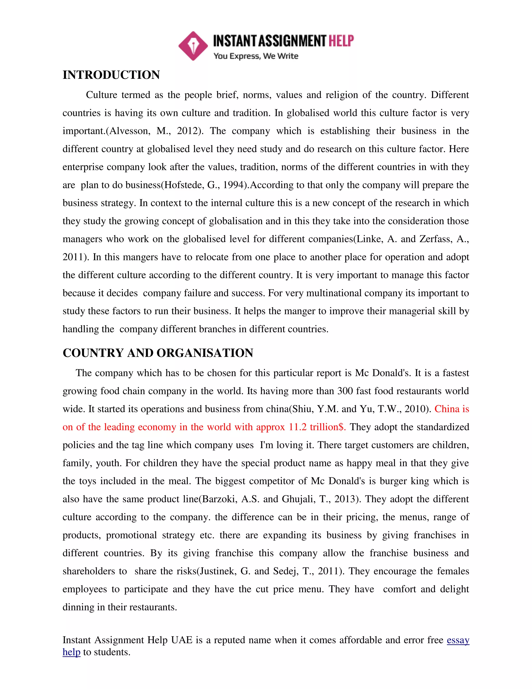 Influence of Culture Factors of Different Countries on Organization | PDF