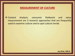 Influence of culture on consumer behavior by jayshah316