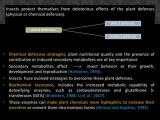Influence of diets on detoxifying enzymatic activities of insects | PPTX