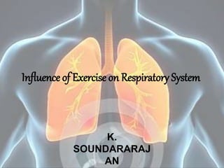 Influence of Exercise on Respiratory System
K.
SOUNDARARAJ
AN
 