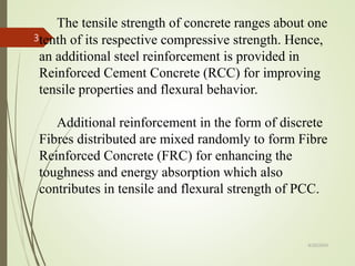Fibres In Rcc INFLUENCE OF NANOSILICA ON THE PROPERTIES OF CONCRETE | PPTX