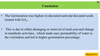 Effect of treatments on seedling vigour of cassia glauca
Bahar ,2013
Case study - 4 39
 