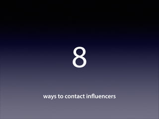 How To Contact Influencers 