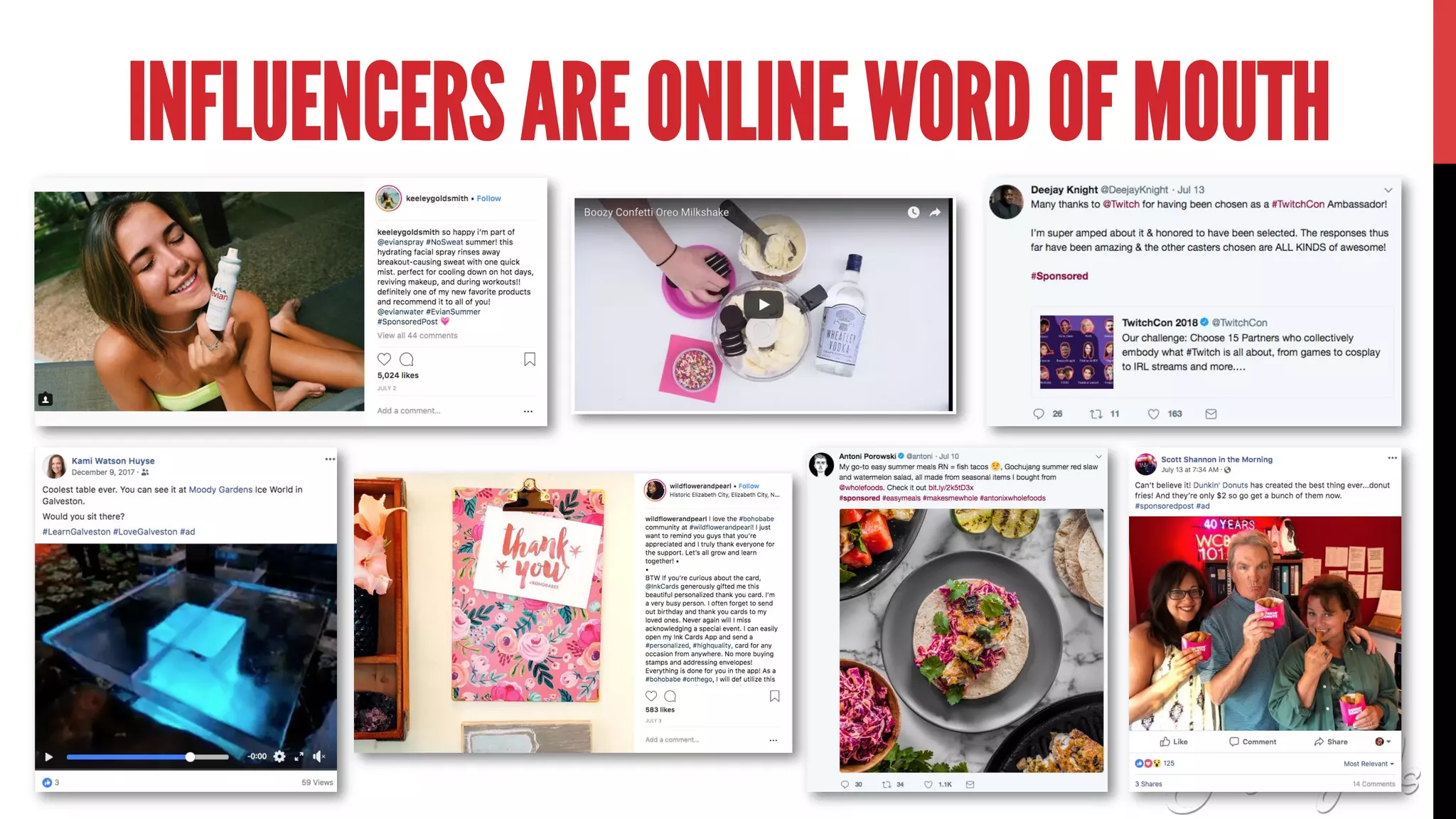 INFLUENCERS ARE ONLINE WORD OF MOUTH
 