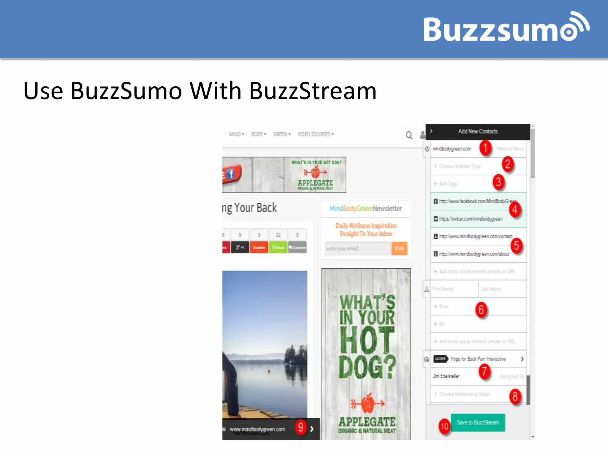 Use BuzzSumo With BuzzStream
 