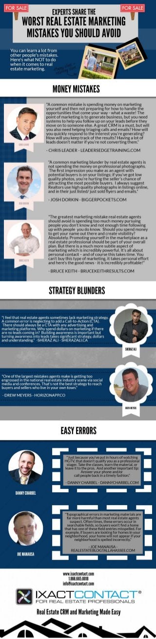 [INFOGRAPHIC] Experts Share the Worst Real Estate Marketing Mistakes You Should Avoid
