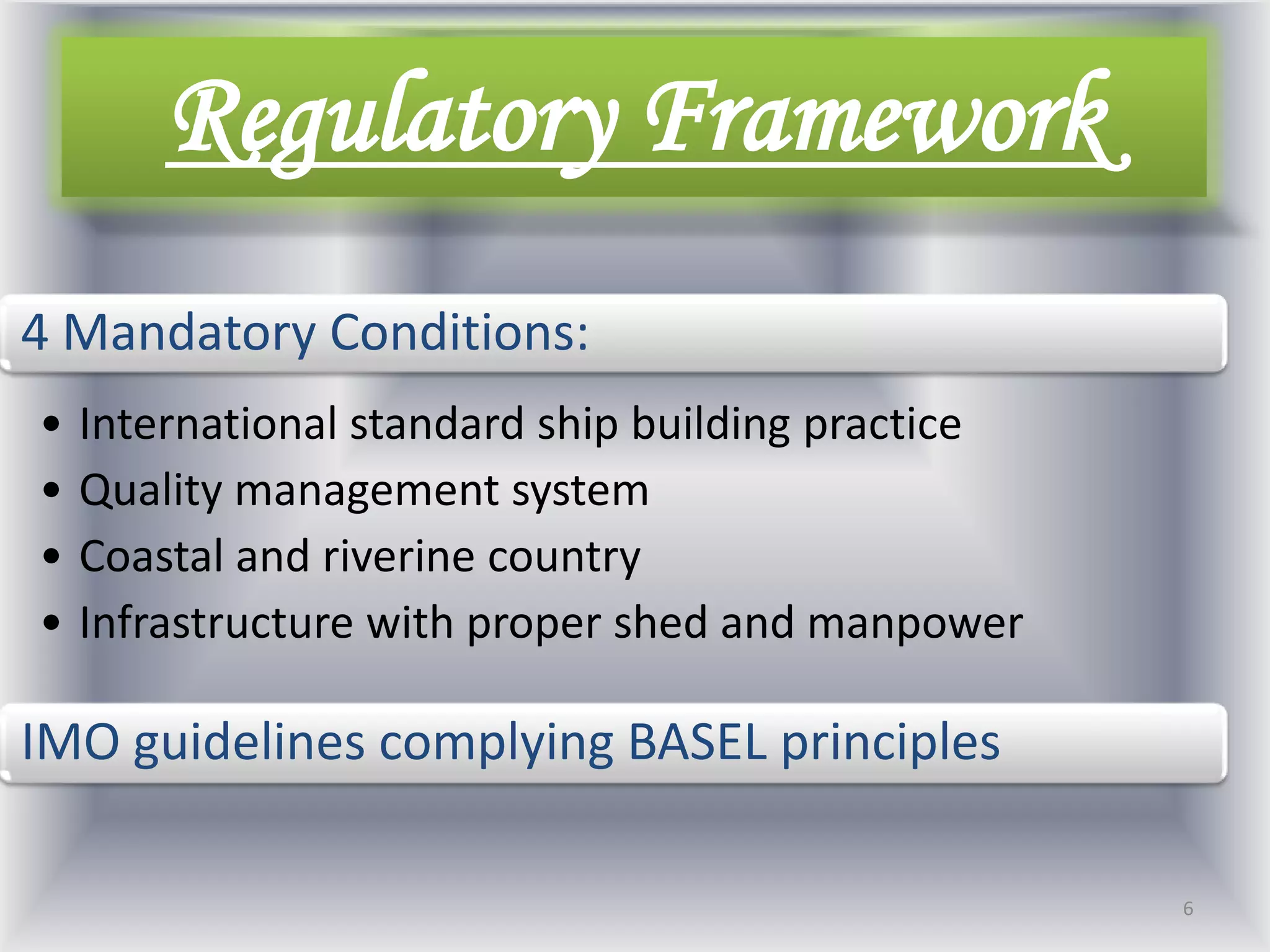 Regulatory Framework6