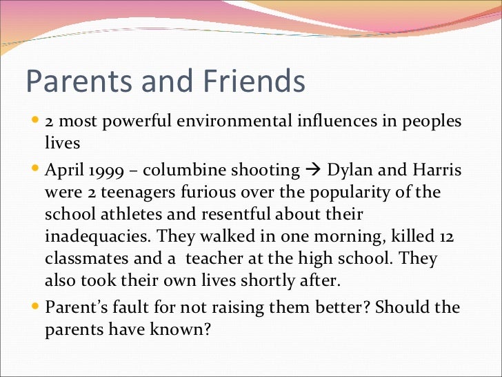 heredity influence personality Effects of heredity and environment on our personality the basic sources of personality development are heredity and environment 1 the environmental influences are those which act upon the organism at the earlier stages of development. heredity influence personality Effects of heredity and environment on our personality the basic sources of personality development are heredity and environment 1 the environmental influences are those which act upon the organism at the earlier stages of development.