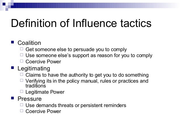Influence Tactics