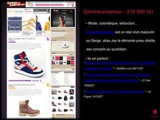 Fubiz – 500 000 VU-     Animé par Romain Colin, Fubiz est aujourd’hui devenu une véritable marque média autant connue en France qu’a l’international. Une marque synonyme de créativité et d’innovations liées à l’image que ce soit par le biais du design, du graphisme, de la vidéo ou encore de la photo.Plus de 5000 liens  identifiés par Technorati renvoient vers Fubiz.