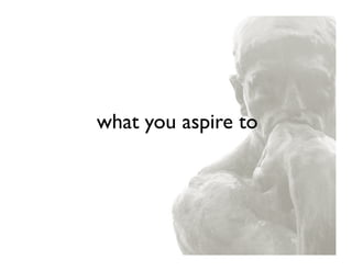 what you aspire to
 