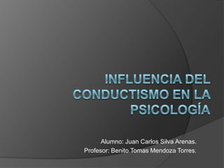 Alumno: Juan Carlos Silva Arenas.
Profesor: Benito Tomas Mendoza Torres.
 