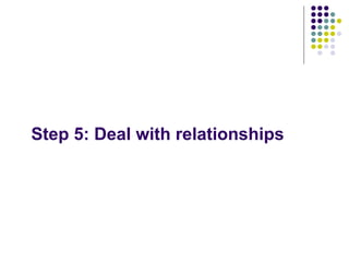 Step 5: Deal with relationships
 