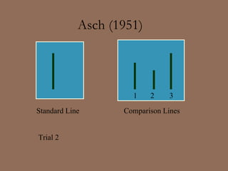 1  2  3 Standard Line Comparison Lines Trial 2 Asch (195 1 ) 