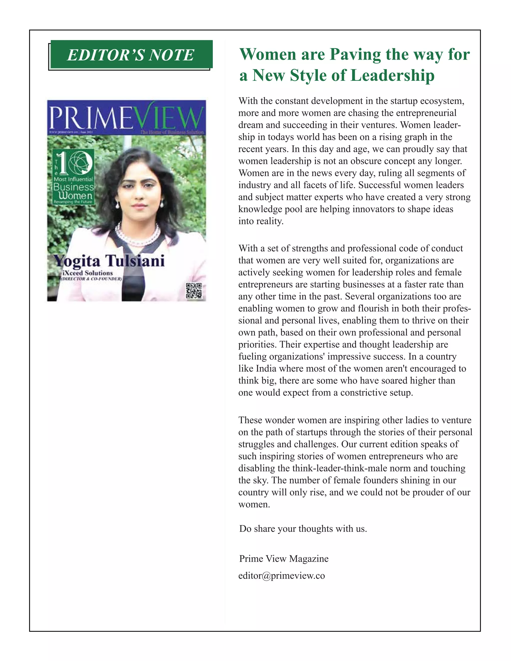 The 10 Most Influential business women revamping the future | PDF