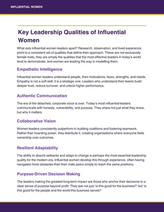 Influential Women Shaping the Future of Workplace Leadership and ...