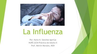 La Influenza
Por: Karla N. Sánchez Igartúa
NURS 2234 Práctica de Adulto II
Prof. Melvin Morales, MSN
 