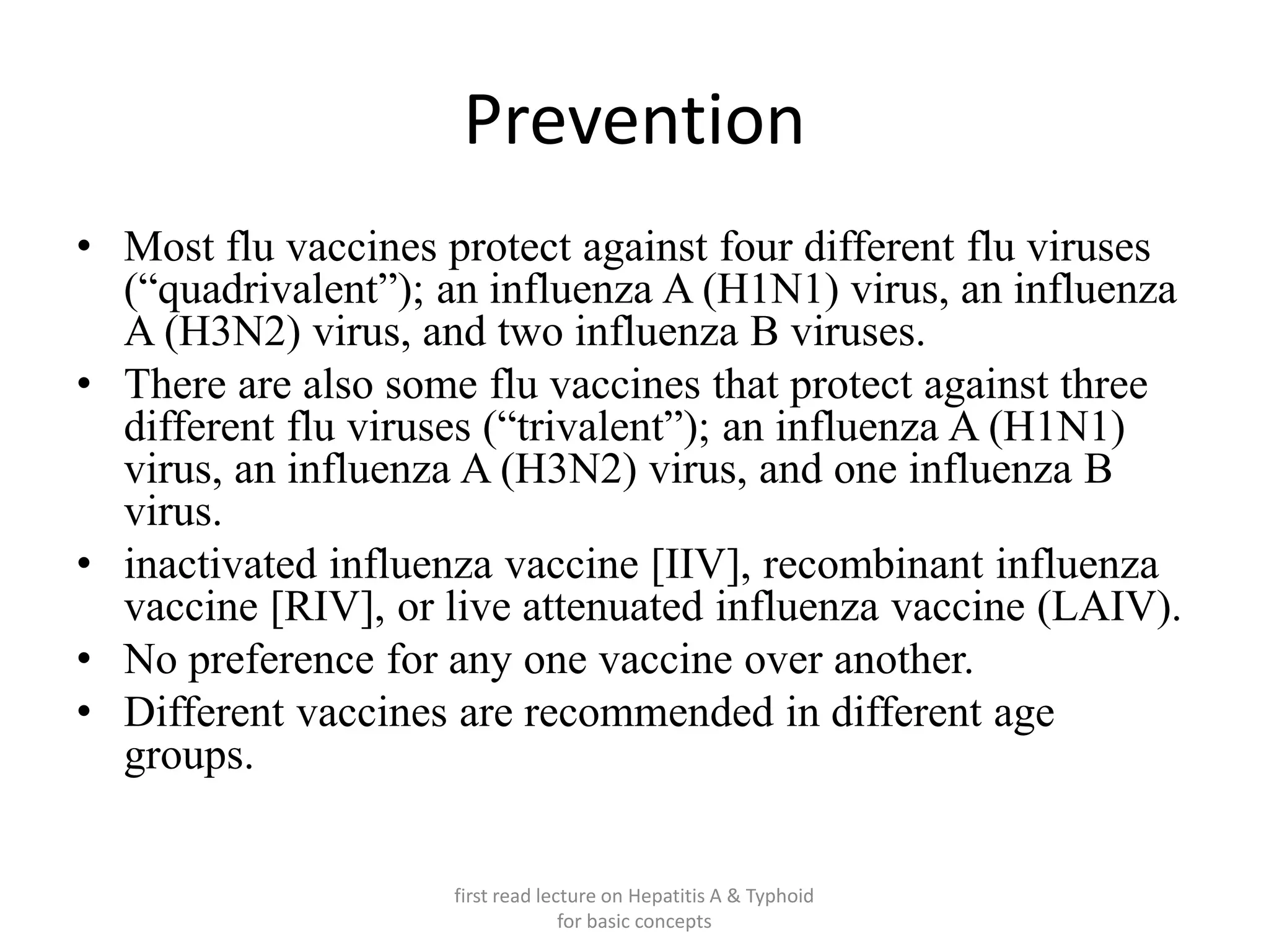 Influenza - epidemiology, prevention and control | PPTX