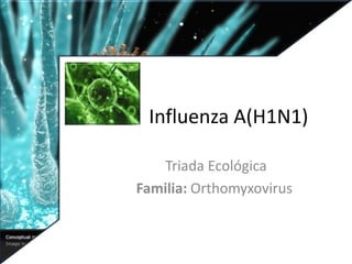 Influenza A(H1N1)

   Triada Ecológica
Familia: Orthomyxovirus
 
