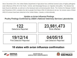 18 states with avian influenza confirmation
 