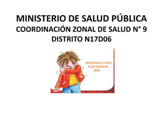 MINISTERIO DE SALUD PÚBLICA
COORDINACIÓN ZONAL DE SALUD N° 9
DISTRITO N17D06
 