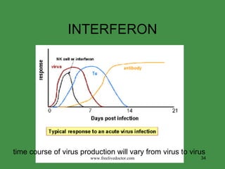 INTERFERON time course of virus production will vary from virus to virus www.freelivedoctor.com 