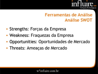 Influire..  Visão Sobre Estratégia