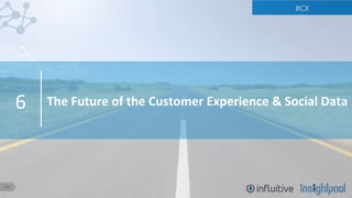 19
#CX	
  
The	
  Future	
  of	
  the	
  Customer	
  Experience	
  &	
  Social	
  Data	
  6	
  
 