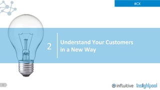 5
#CX	
  
Understand	
  Your	
  Customers	
  	
  
in	
  a	
  New	
  Way	
  2	
  
 
