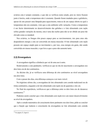 Influência da Alimentação no Desenvolvimento de Cobb