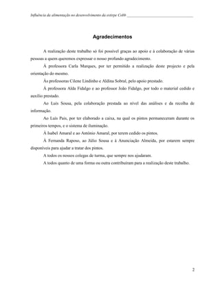 Influência da Alimentação no Desenvolvimento de Cobb