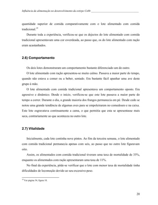 Influência da Alimentação no Desenvolvimento de Cobb